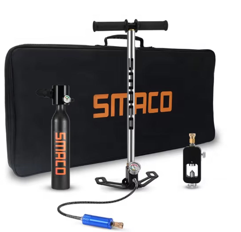 Mini Tanque de Buceo 0.5L – Cilindro de Oxígeno Recargable para Snorkel y Buceo