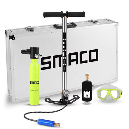 Mini Tanque de Buceo 0.5L – Cilindro de Oxígeno Recargable para Snorkel y Buceo