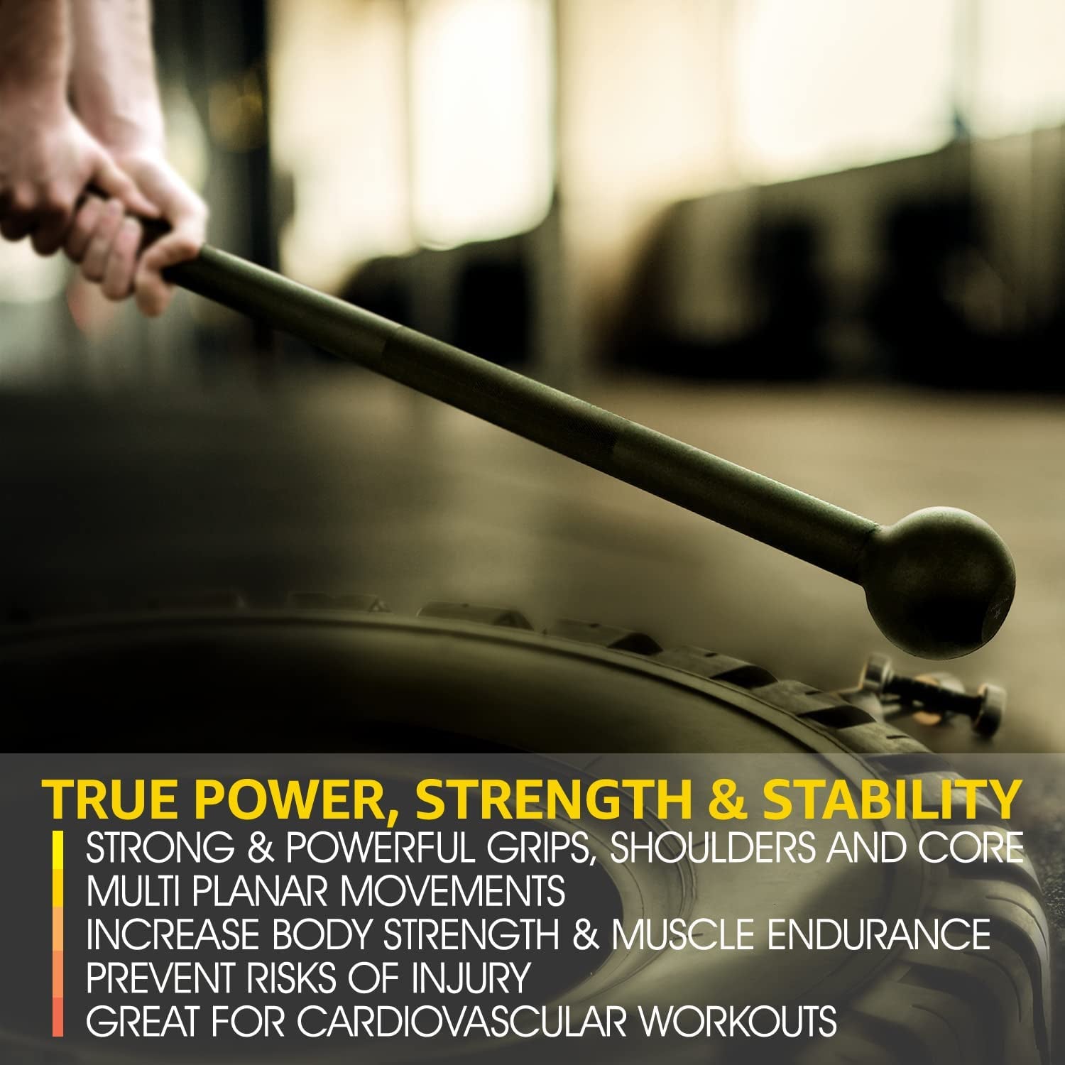 Maza de Acero para Entrenamiento de Fuerza – Ejercicios de Cuerpo Completo y Rehabilitación (5-30 lb)