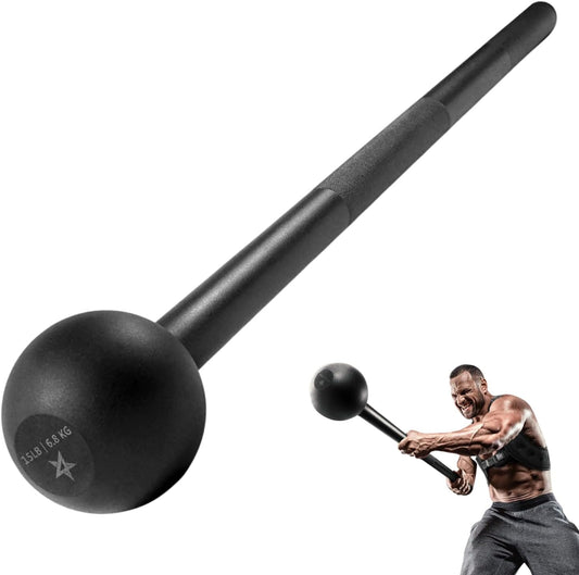 Maza de Acero para Entrenamiento de Fuerza – Ejercicios de Cuerpo Completo y Rehabilitación (5-30 lb)