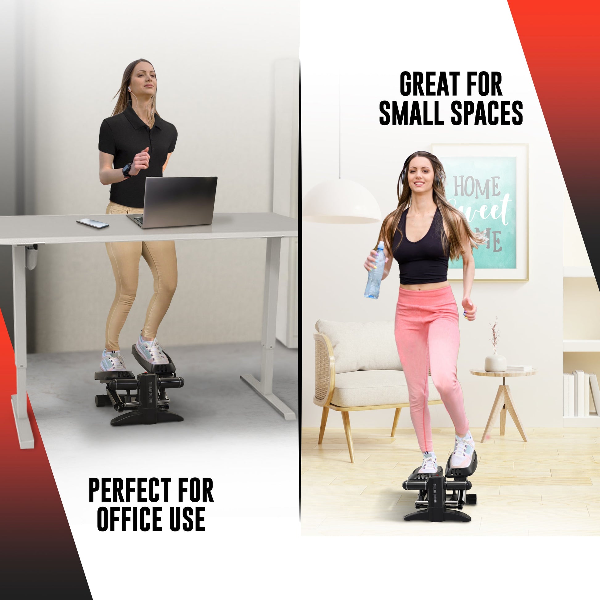 Stepper Compacto con Monitor de Seguimiento y Bandas – Entrena Piernas, Glúteos y Cardio en Casa