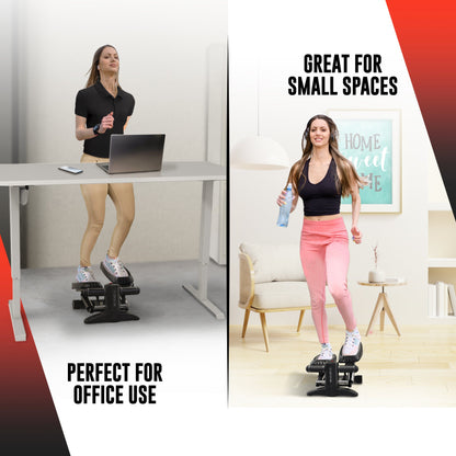 Stepper Compacto con Monitor de Seguimiento y Bandas – Entrena Piernas, Glúteos y Cardio en Casa