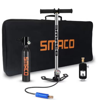 Mini Tanque de Buceo 0.5L – Cilindro de Oxígeno Recargable para Snorkel y Buceo