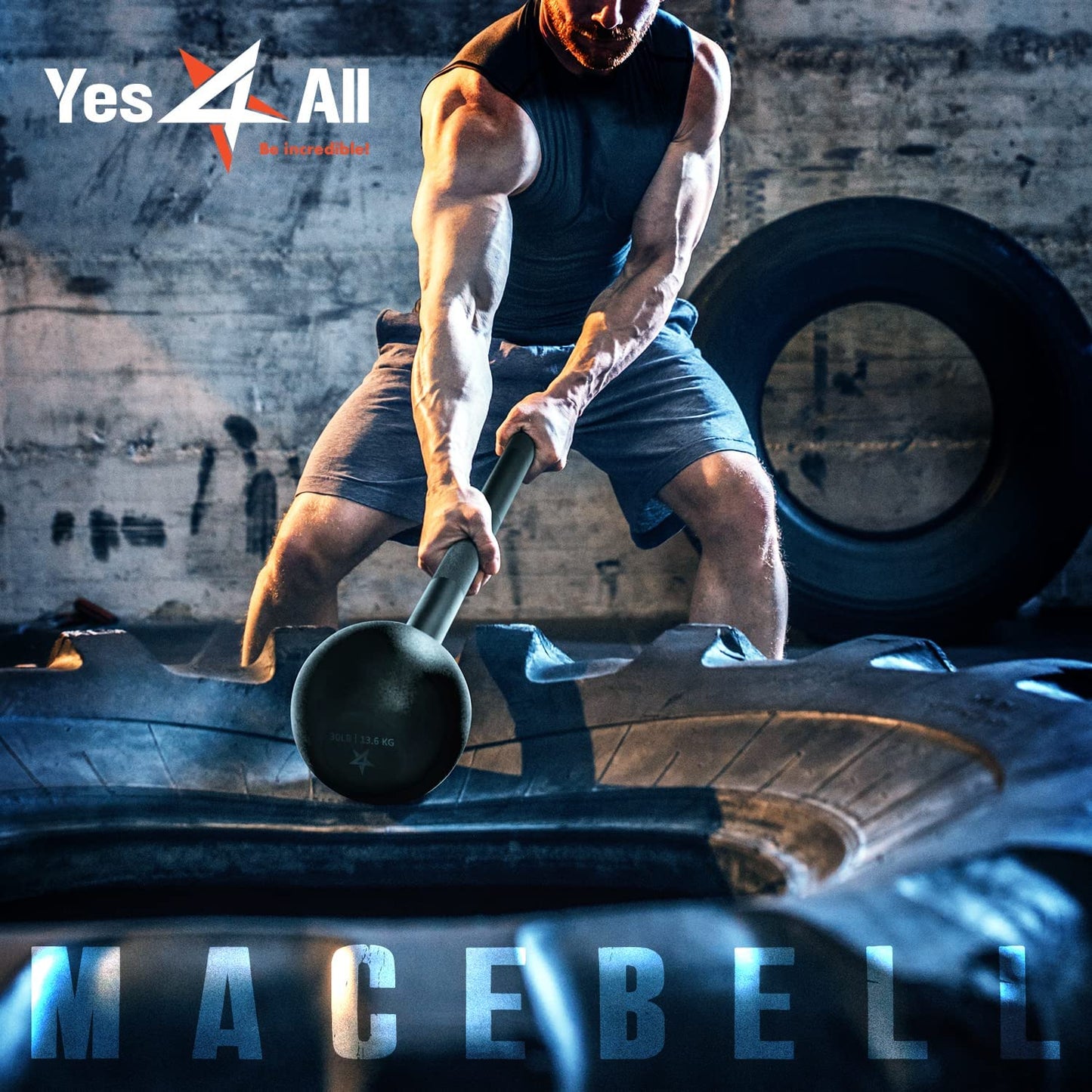 Maza de Acero para Entrenamiento de Fuerza – Ejercicios de Cuerpo Completo y Rehabilitación (5-30 lb)