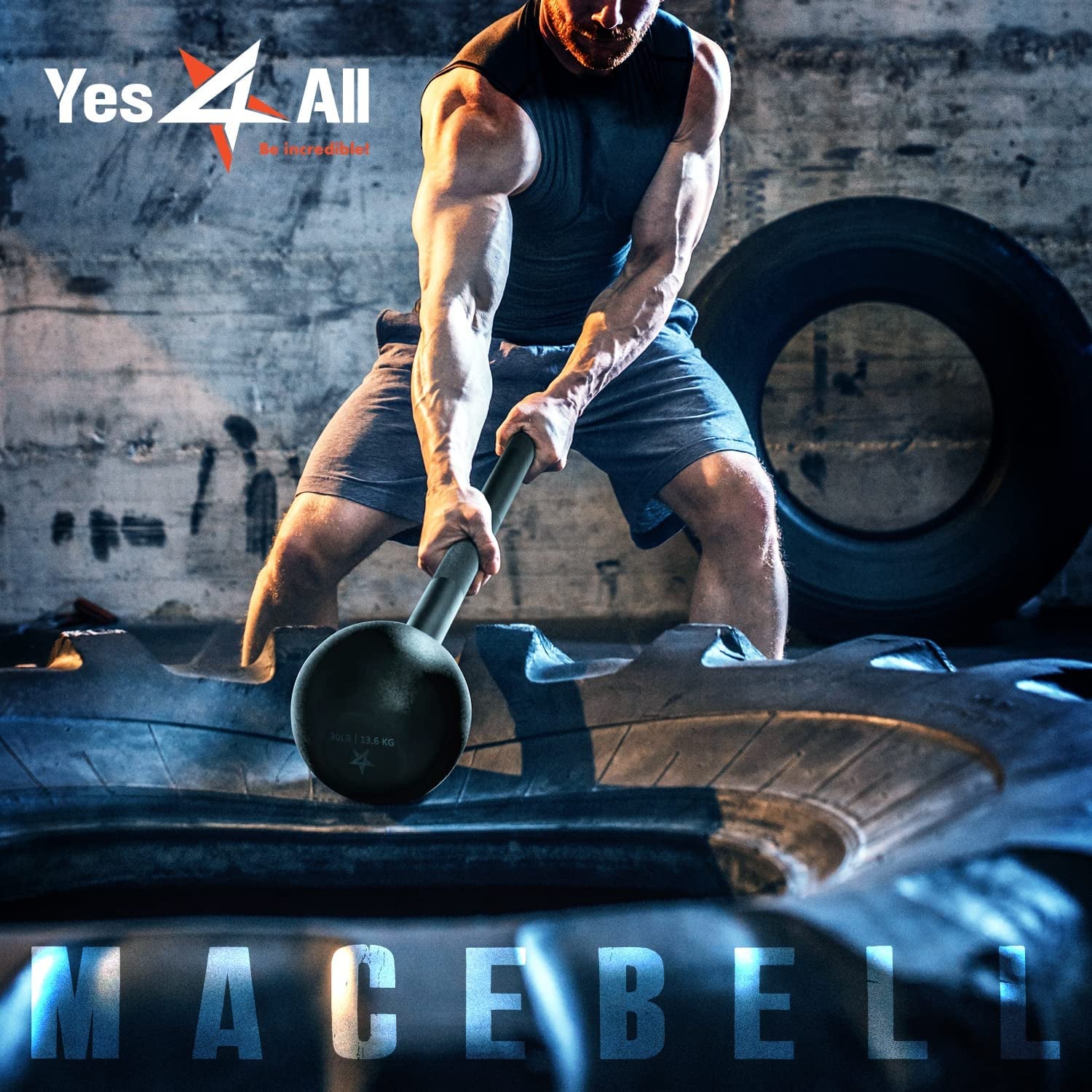 Maza de Acero para Entrenamiento de Fuerza – Ejercicios de Cuerpo Completo y Rehabilitación (5-30 lb)